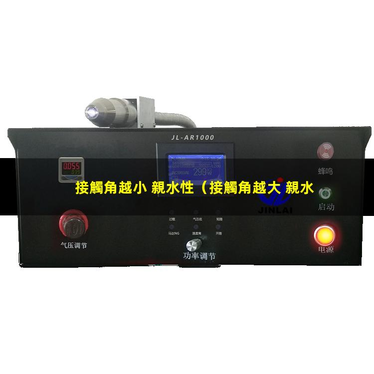 接觸角越小 親水性